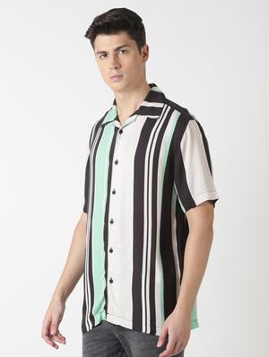 black striped casual shirt - 17277667 - Standard Image - 2