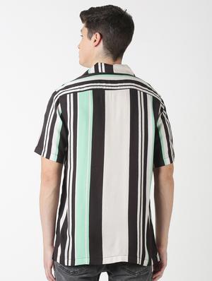 black striped casual shirt - 17277667 - Standard Image - 3