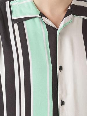 black striped casual shirt - 17277667 - Standard Image - 4