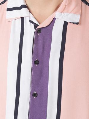pink striped casual shirt - 17277670 - Standard Image - 5