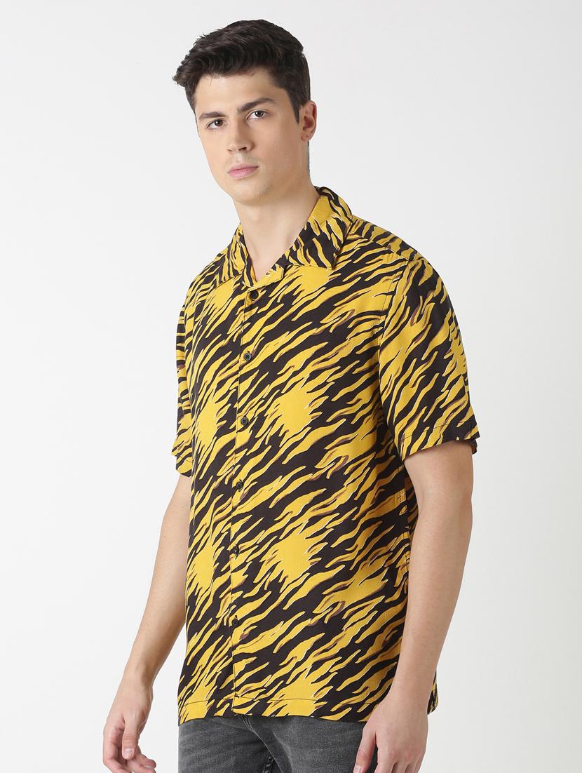 yellow printed casual shirt - 17277673 - Zoom Image - 2