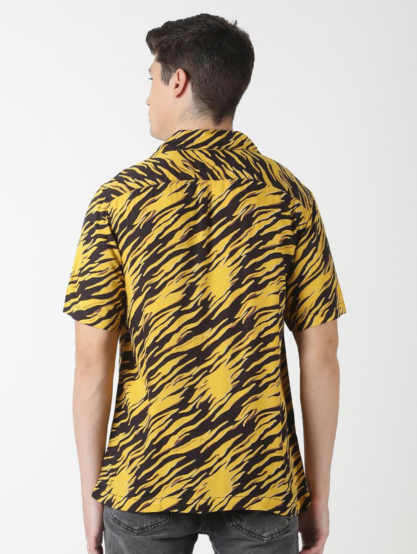 yellow printed casual shirt - 17277673 - Zoom Image - 3