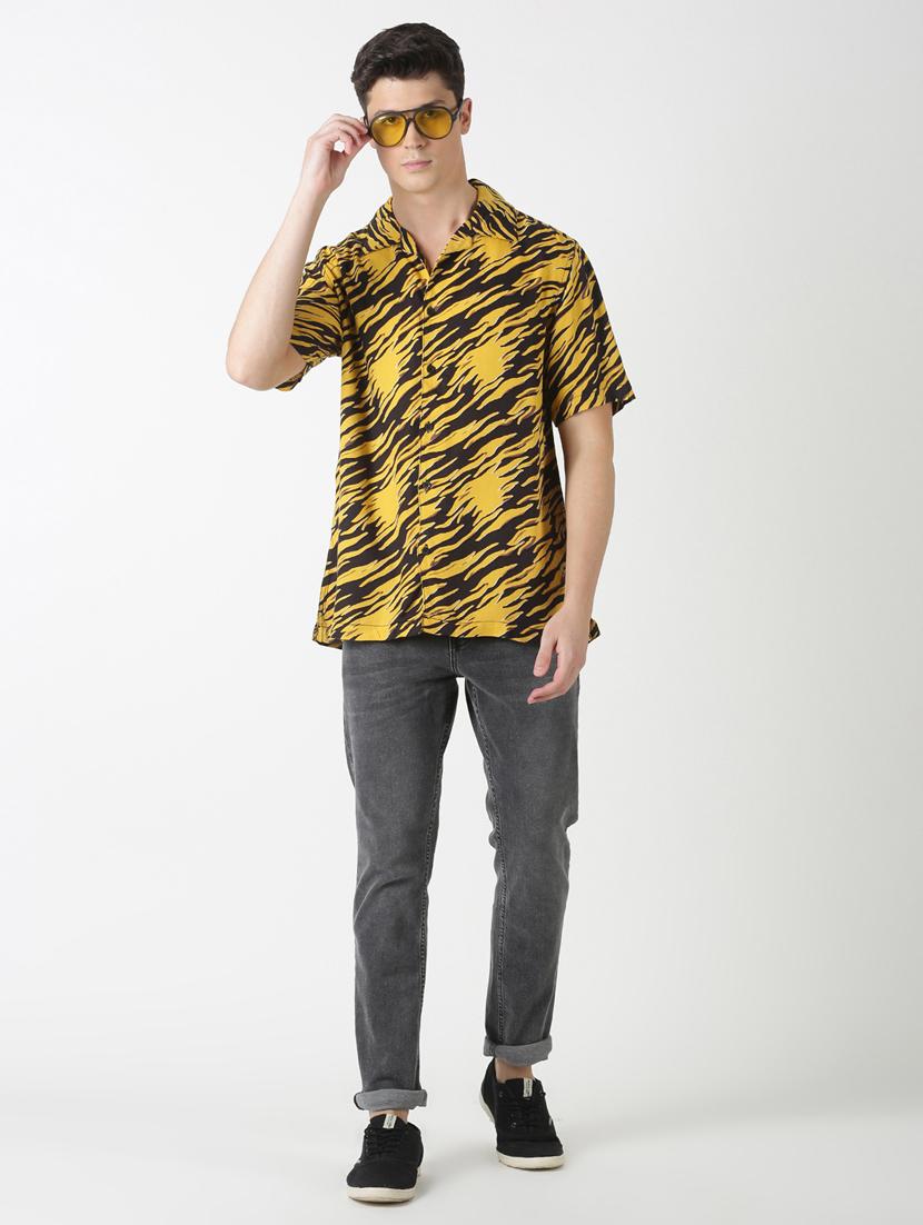 yellow printed casual shirt - 17277673 - Zoom Image - 4