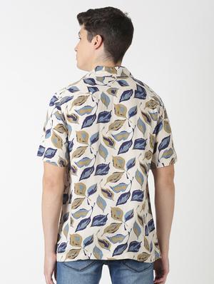 beige printed casual shirt - 17277677 - Standard Image - 3