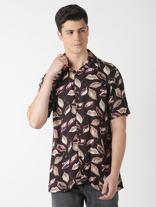 black printed casual shirt - 17277678 - Standard Image - 1