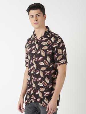 black printed casual shirt - 17277678 - Standard Image - 2