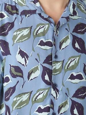 blue printed casual shirt - 17277679 - Standard Image - 5