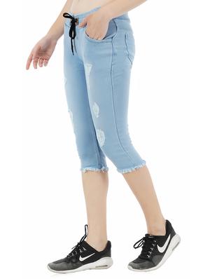distressed denim capri - 17277802 - Standard Image - 2