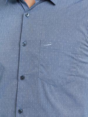 blue polka dot print casual shirt - 17277965 - Standard Image - 5