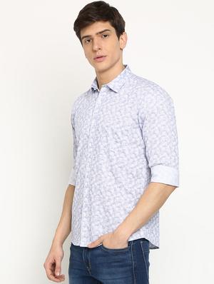 blue printed casual shirt - 17277983 - Standard Image - 2
