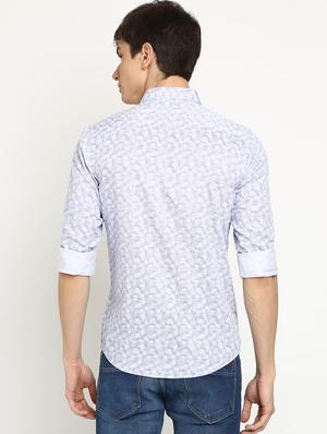 blue printed casual shirt - 17277983 - Standard Image - 3