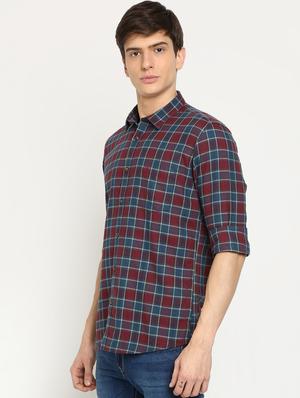 red checkered casual shirt - 17278006 - Standard Image - 2