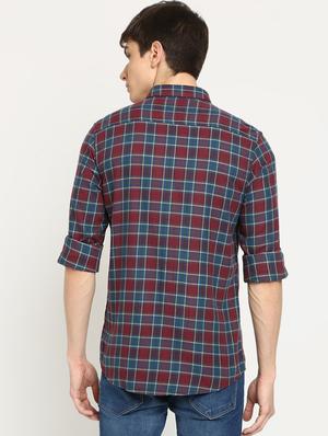 red checkered casual shirt - 17278006 - Standard Image - 3