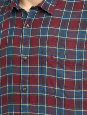 red checkered casual shirt - 17278006 - Standard Image - 5