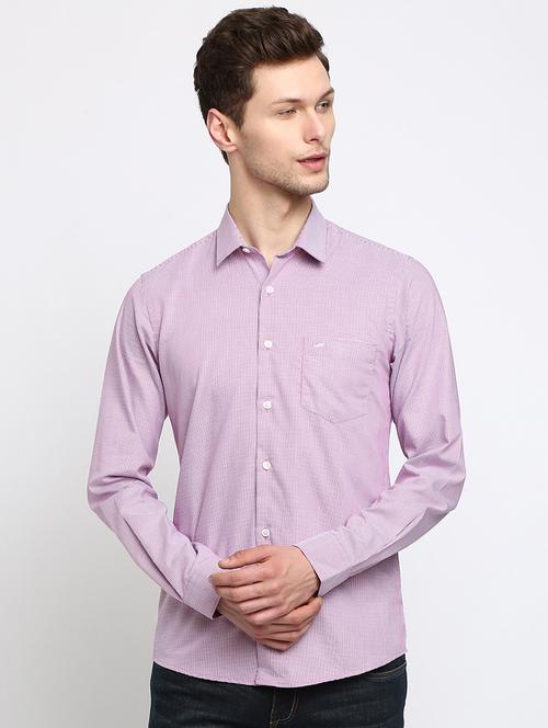 purple checkered casual shirt - 17278012 - Standard Image - 1