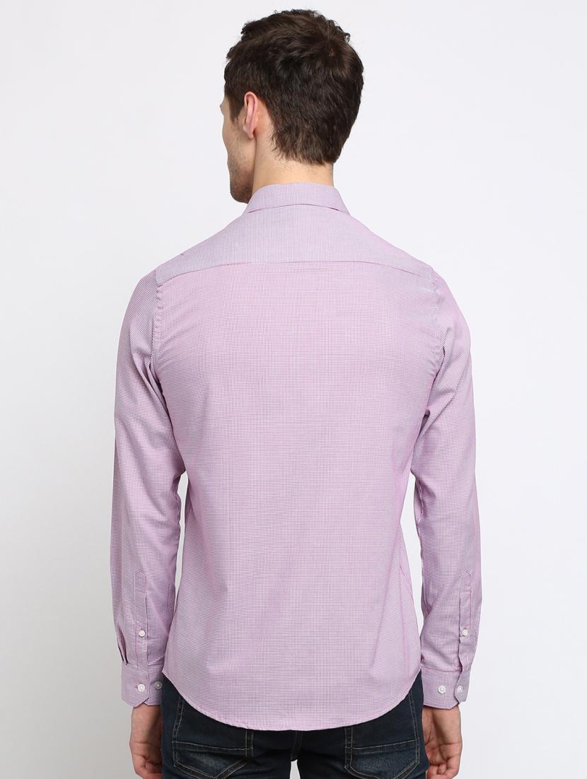 purple checkered casual shirt - 17278012 - Zoom Image - 3