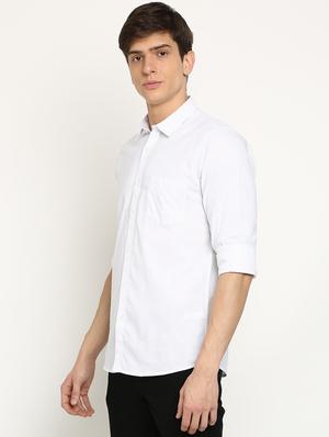 white polka dot print casual shirt - 17278020 - Standard Image - 2