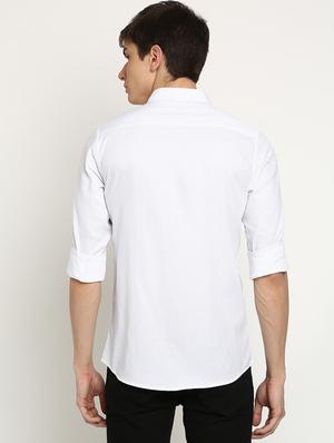 white polka dot print casual shirt - 17278020 - Standard Image - 3
