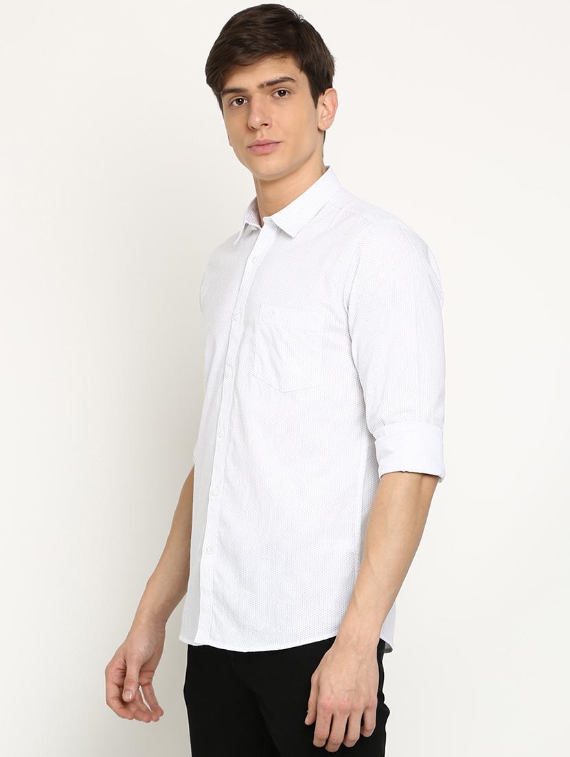 white polka dot print casual shirt - 17278020 - Zoom Image - 2