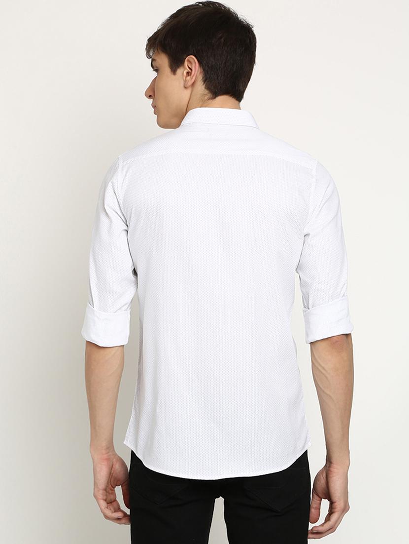 white polka dot print casual shirt - 17278020 - Zoom Image - 3