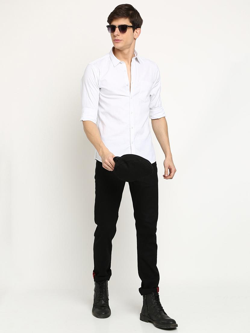 white polka dot print casual shirt - 17278020 - Zoom Image - 4