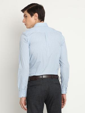 blue checkered formal shirt - 17278035 - Standard Image - 3