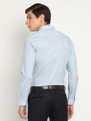 blue printed formal shirt - 17278036 - Standard Image - 3