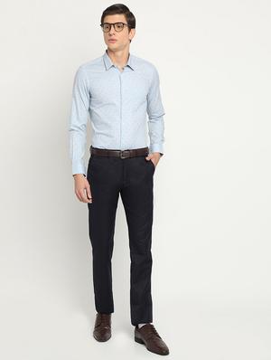 blue printed formal shirt - 17278036 - Standard Image - 4