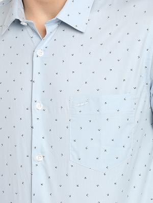 blue printed formal shirt - 17278036 - Standard Image - 5