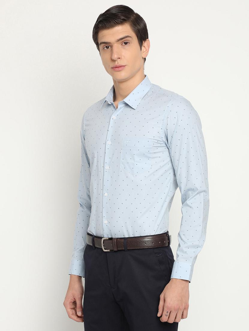 blue printed formal shirt - 17278036 - Zoom Image - 2