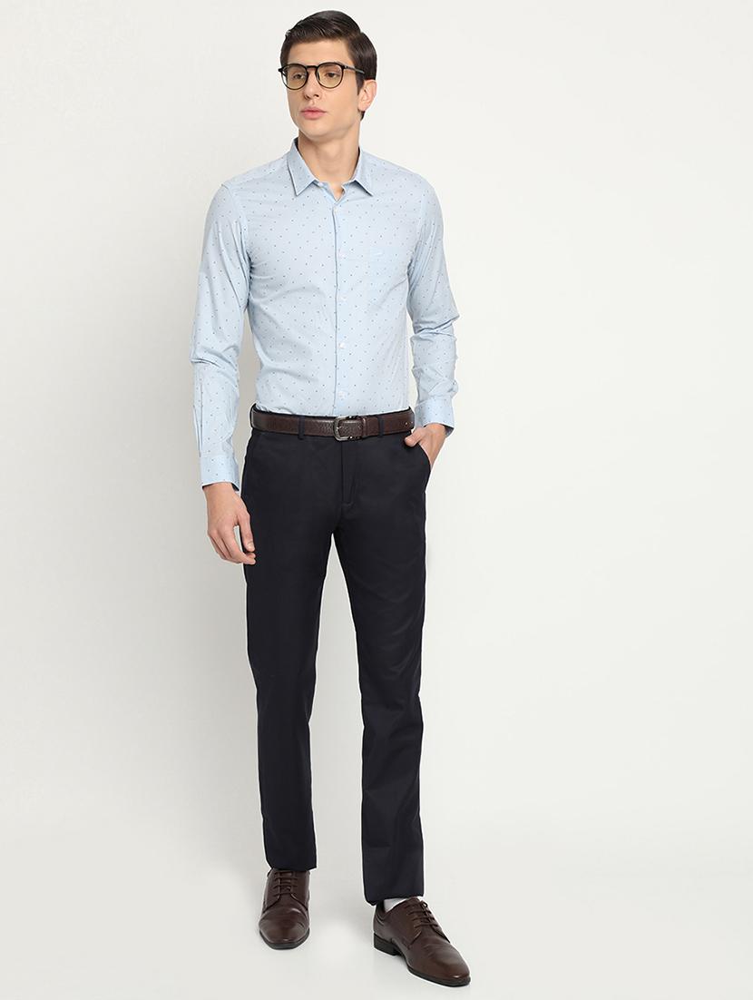 blue printed formal shirt - 17278036 - Zoom Image - 4
