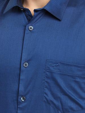 blue solid formal shirt - 17278043 - Standard Image - 5