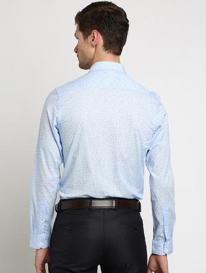 blue printed formal shirt - 17278060 - Standard Image - 3