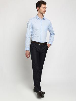 blue printed formal shirt - 17278060 - Standard Image - 4