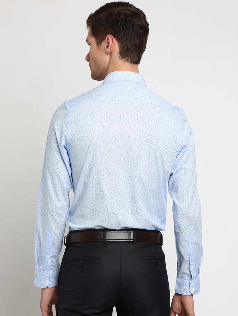 blue printed formal shirt - 17278060 - Zoom Image - 3