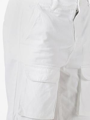 white solid denim shorts - 17278322 - Standard Image - 5