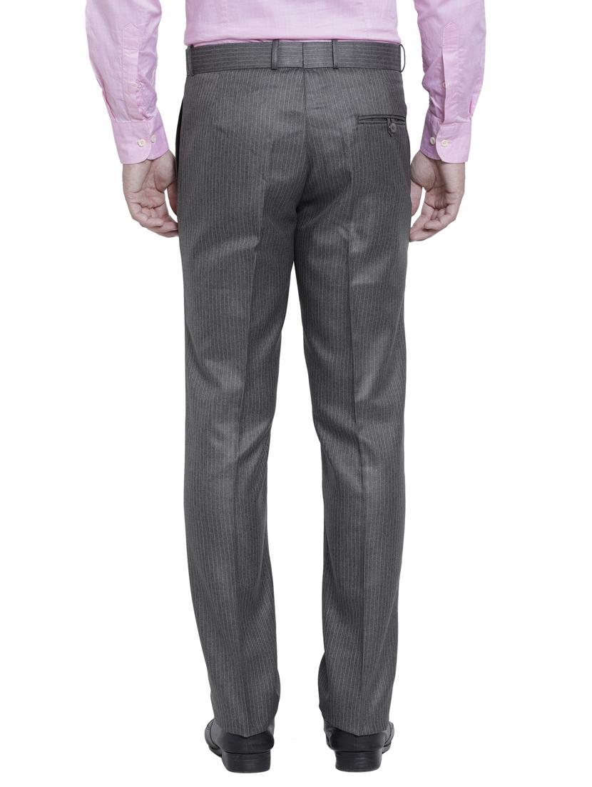 brown striped flat front formal trouser - 17278403 - Zoom Image - 3