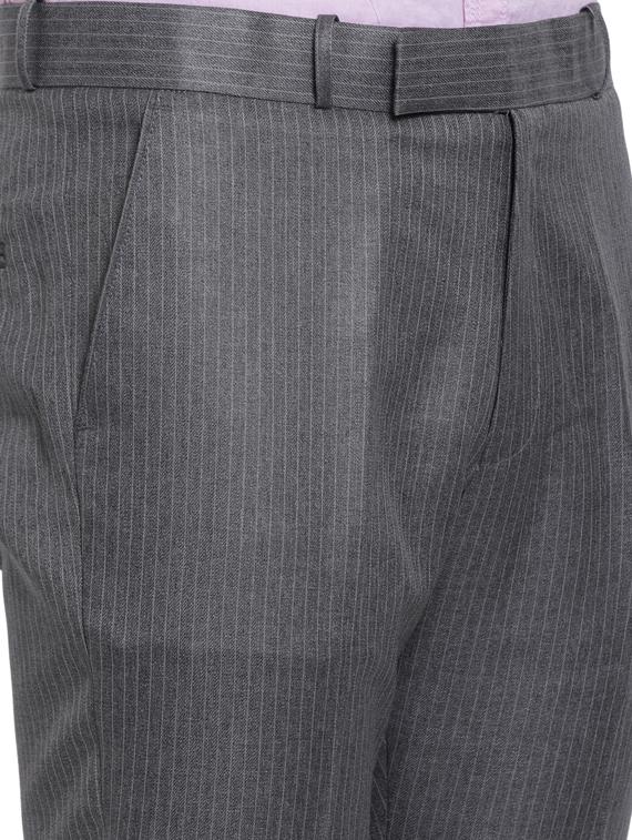 brown striped flat front formal trouser - 17278403 - Zoom Image - 4