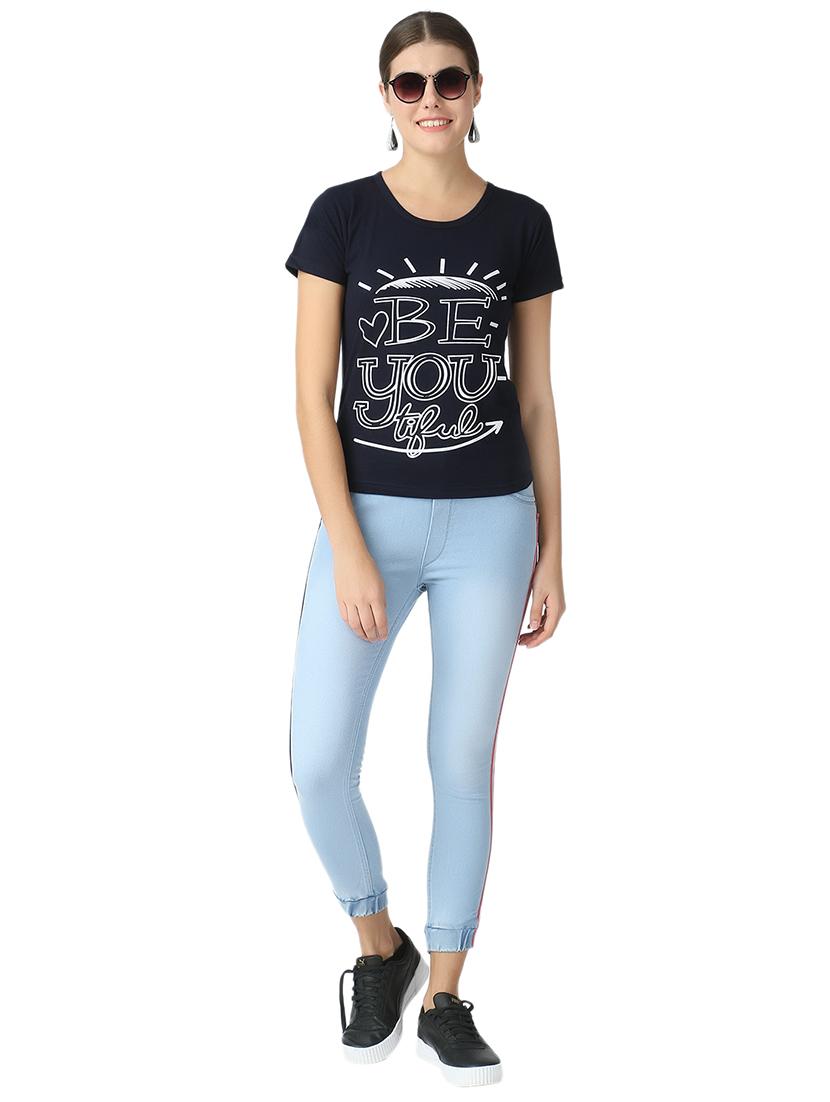 drawstring waist jogger fit jeans - 17278530 - Zoom Image - 4