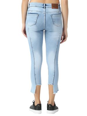 asymmetric hem denim jeans - 17278604 - Standard Image - 3