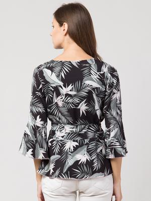 tie front peplum top - 17279046 - Standard Image - 3