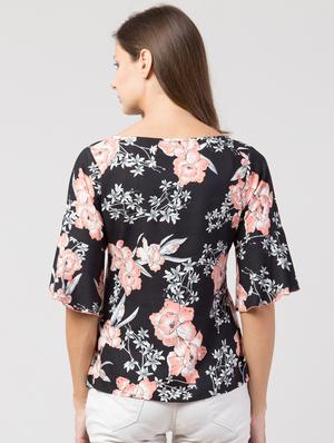 bell sleeved floral top - 17279047 - Standard Image - 3