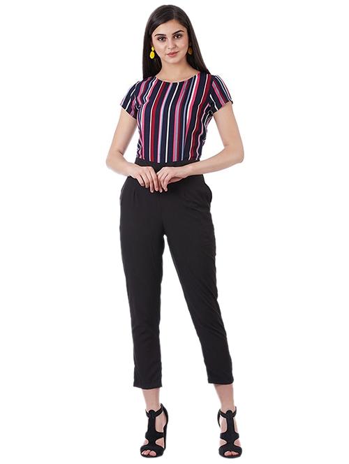 round neck full leg jumpsuit - 17279252 - Standard Image - 1