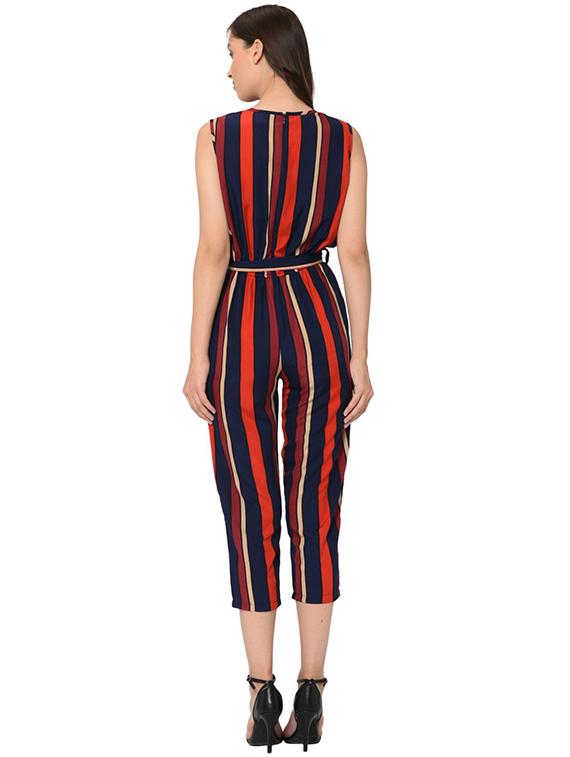 tie front striped jumpsuit - 17279254 - Zoom Image - 3
