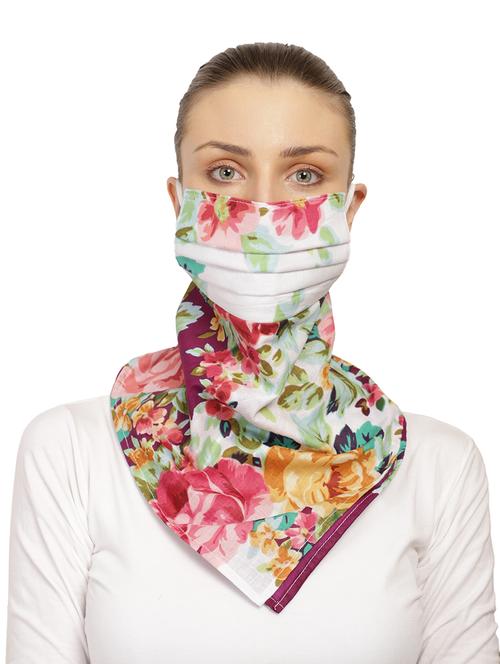 white cotton anti-pollution scarf women mask - 17279834 - Standard Image - 1