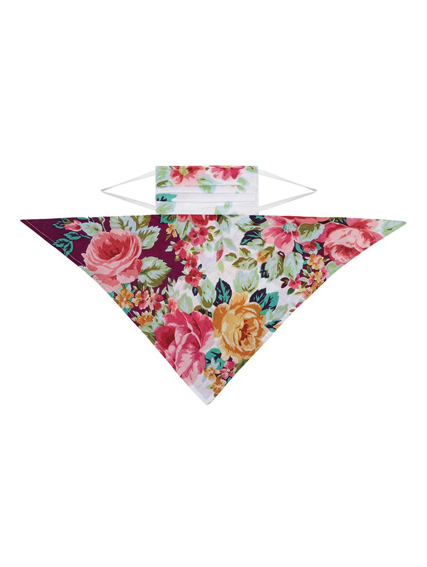 white cotton anti-pollution scarf women mask - 17279834 - Zoom Image - 4