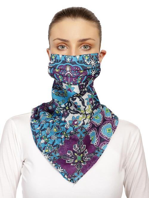 blue cotton anti-pollution scarf women mask - 17279839 - Standard Image - 1