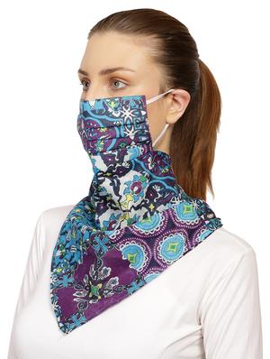 blue cotton anti-pollution scarf women mask - 17279839 - Standard Image - 2