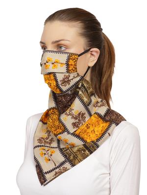 beige rayon anti-pollution scarf women mask - 17279855 - Standard Image - 2