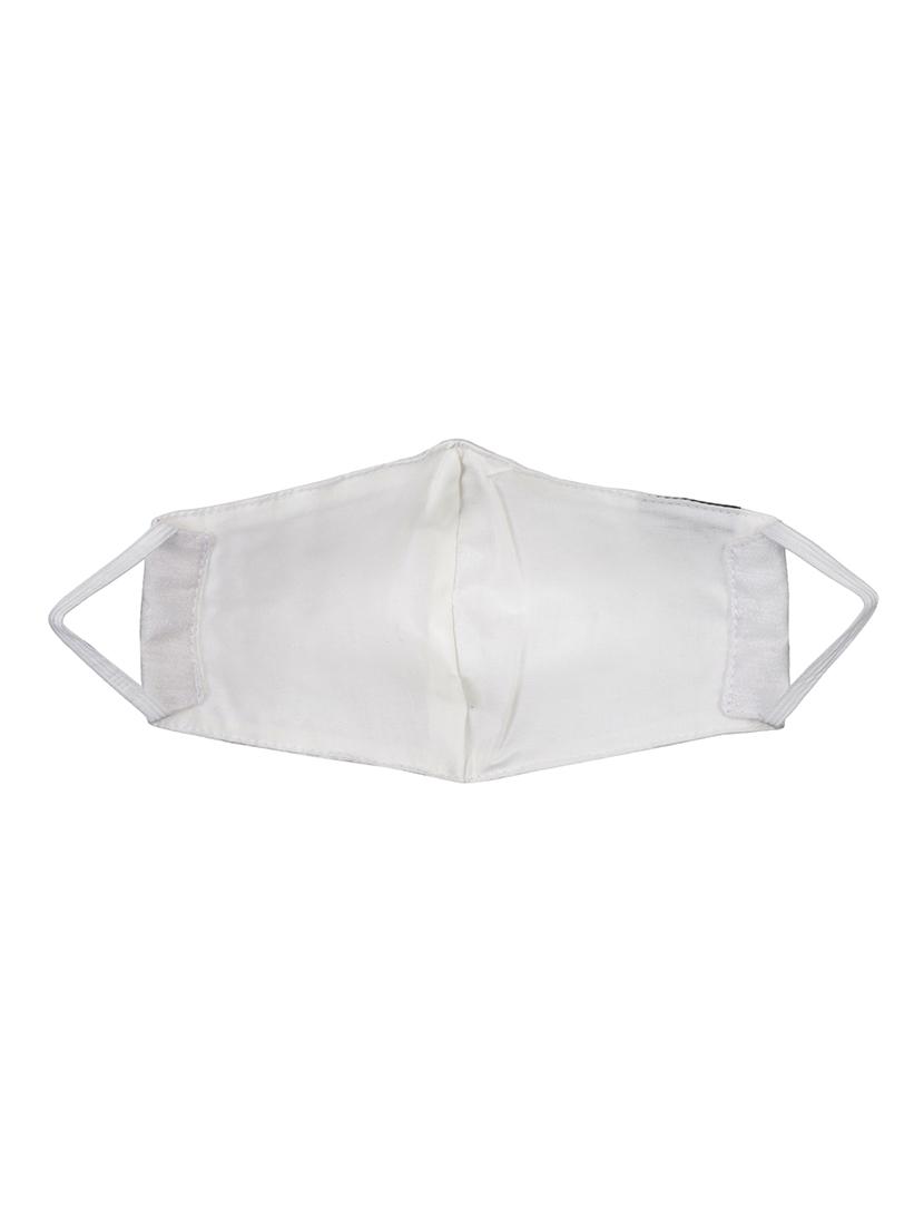 white cotton decorative women mask - 17279859 - Zoom Image - 4
